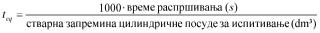 pravilnik o aerosolnim rasprsivacima - formula vremenski ekvivalent